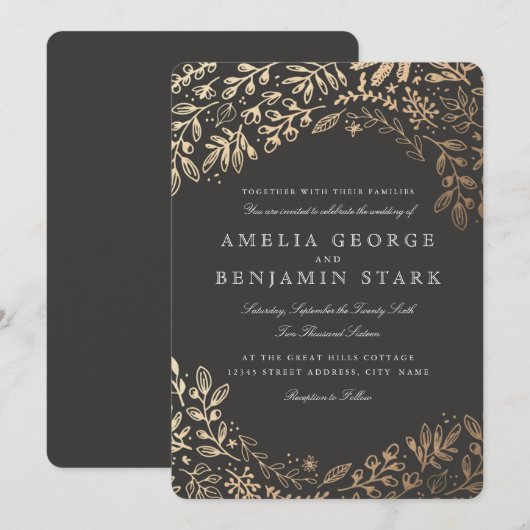 Invitation Fleurs de récolte (Devant / Derrière)