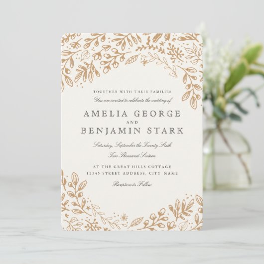 Invitation Fleurs de récolte (Debout devant)