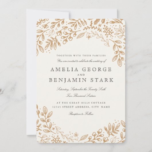 Invitation Fleurs de récolte (Devant)