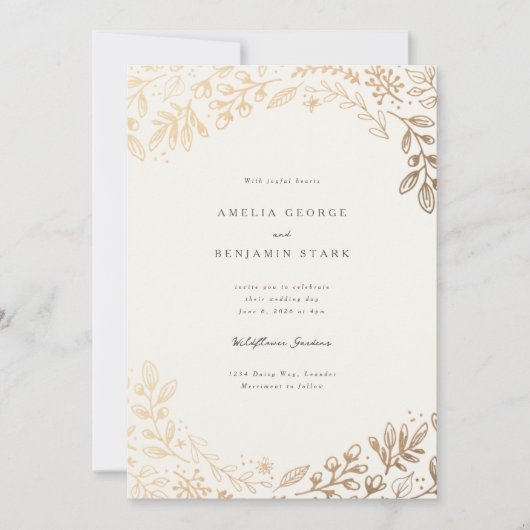 Invitation Fleurs de récolte (Devant)