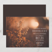 Invitation Fleurs de rêve| Soleil| Mariage (Devant / Derrière)