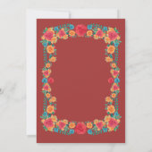 Invitation Fleurs de Robe Fiesta Mexicaine Douce 16 (Dos)