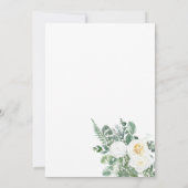 Invitation Fleurs de roses blanches pour la fête de remise de (Dos)