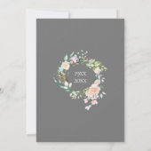 Invitation Fleurs de roses pour changement de date 25e annive (Dos)