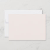 Invitation Fleurs de roses rosées Blush Floral Mariage Blanc  (Dos)