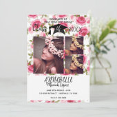 Invitation Fleurs de roses roses Fleurs florales Fête de remi (Debout devant)