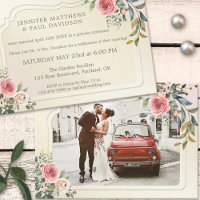 Fleurs de Rosier à l'Aquarelle Photo Après-Mariage