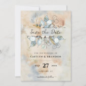 Invitation Fleurs de rouille en terre cuite Foliage d'automne (Devant)