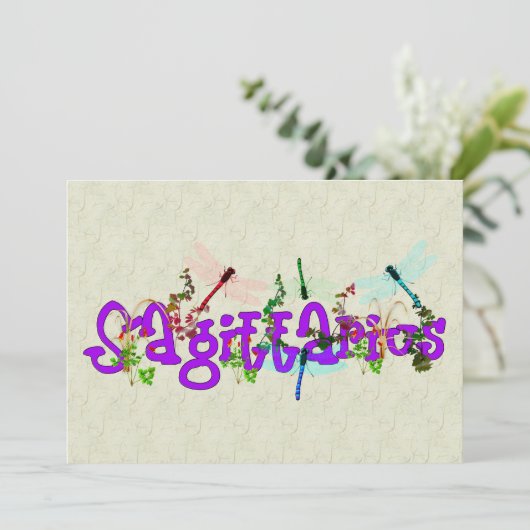 Invitation Fleurs de Sagittaire (Debout devant)