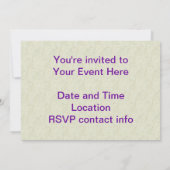 Invitation Fleurs de Sagittaire (Dos)