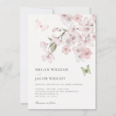 Invitation Fleurs de Sakura mariage en fleurs (Devant)
