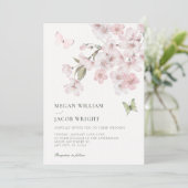 Invitation Fleurs de Sakura mariage en fleurs (Debout devant)