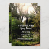 Invitation Fleurs de sentier rustique Forêt enchantée de prin (Devant / Derrière)
