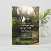 Invitation Fleurs de sentier rustique Forêt enchantée Printem (Debout devant)