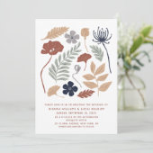 Invitation Fleurs de séquoia bleu simple Floral Mariage moder (Debout devant)