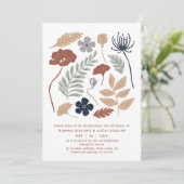 Invitation Fleurs de séquoia bleu simple Floral Mariage moder (Debout devant)