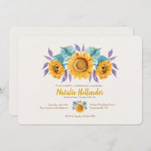 Invitation Fleurs de soleil (Devant / Derrière)