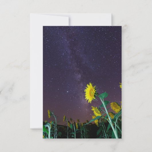 Invitation Fleurs de soleil (Dos)