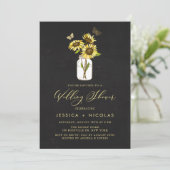 Invitation Fleurs de soleil à Mason Jar Wedding shower de tab (Debout devant)