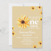 Invitation Fleurs de soleil aquarelle n'est-elle pas un anniv (Devant)