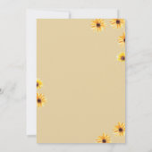 Invitation Fleurs de soleil aquarelle n'est-elle pas un anniv (Dos)