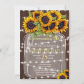 Invitation Fleurs de soleil dans la jarre de mason (Devant)