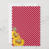 Invitation Fleurs de soleil et Baby shower En vichy (Dos)