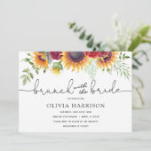 Invitation Fleurs de soleil et Brunch Rose avec douche de mar (Debout devant)