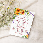 Invitation Fleurs de soleil et funérailles de lavande Fête de