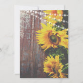 Invitation Fleurs de soleil et lumières Mariage campagnard ru (Dos)