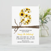 Invitation Fleurs de soleil et marguerites SIX 6 6e fête d'an (Debout devant)