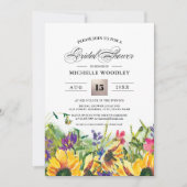 Invitation Fleurs de soleil | Fête des mariées de prairie sau (Devant)