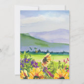 Invitation Fleurs de soleil | Fête des mariées de prairie sau (Dos)