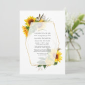 Invitation Fleurs de soleil Fête géométrique de la vie Photo (Debout devant)