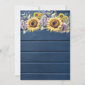 Invitation Fleurs de soleil, Fleurs de violet Retraite de boi (Dos)