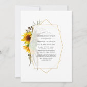 Invitation Fleurs de soleil géométriques rustiques Célébratio (Devant)