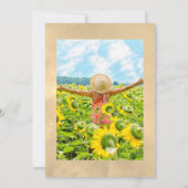 Invitation Fleurs de soleil géométriques rustiques Célébratio (Dos)