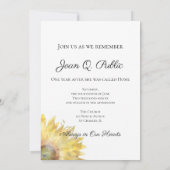 Invitation Fleurs de soleil jaunes Aquarelle Anniversaire de  (Dos)