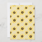 Invitation Fleurs de soleil jaunes dans Mason Jar Summer Baby (Dos)