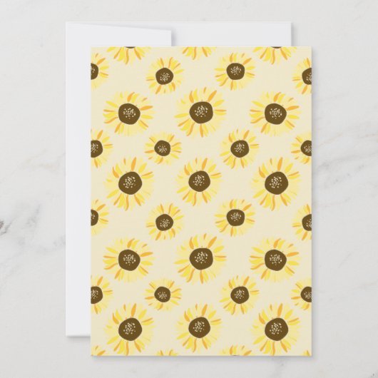 Invitation Fleurs de soleil jaunes dans un pot Mason Confirma (Dos)
