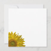 Invitation Fleurs de soleil jaunes Douces 16 fête d'anniversa (Dos)