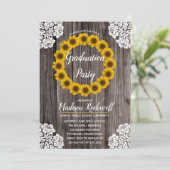 Invitation Fleurs de soleil | Lace Photo Graduation Party (Debout devant)