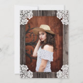 Invitation Fleurs de soleil | Lace Photo Graduation Party (Dos)