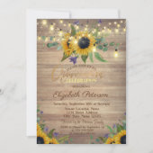 Invitation Fleurs de soleil, Lumières à cordes, Quinceañera e (Devant)