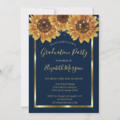 Invitation Fleurs de soleil, Lumières, Bois, Fête de Graduati (Devant)