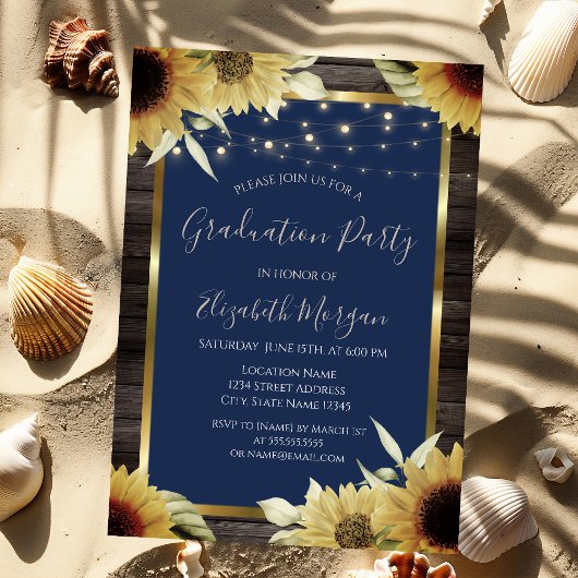 Invitation Fleurs de soleil, Lumières de cordes