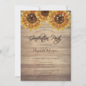 Invitation Fleurs de soleil, Lumières, Fête de Graduation de  (Devant)