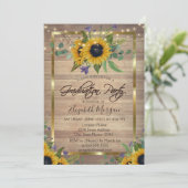 Invitation Fleurs de soleil, Lumières, Fête de Graduation Flo (Debout devant)