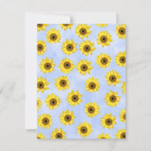 Invitation Fleurs de soleil, mariage bleu Dusty Roses Enregis (Dos)