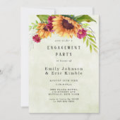 Invitation Fleurs de soleil Printemps rose Floral (Devant)